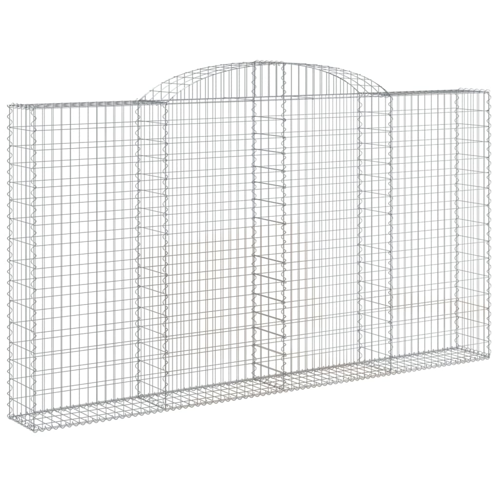 VidaXL Gabions 3 pcs courbé 300x30x160 180 cm fer
