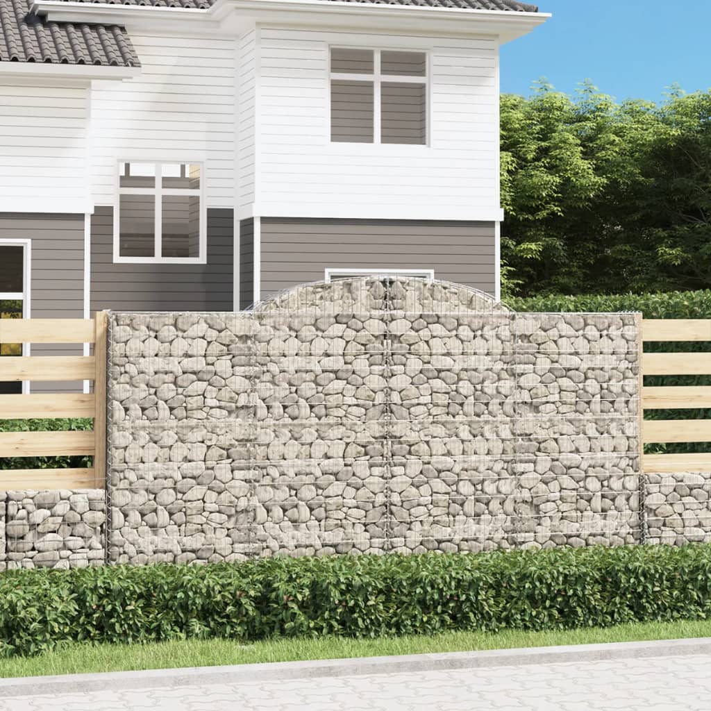 VidaXL Gabions 3 pcs courbé 300x30x160 180 cm fer