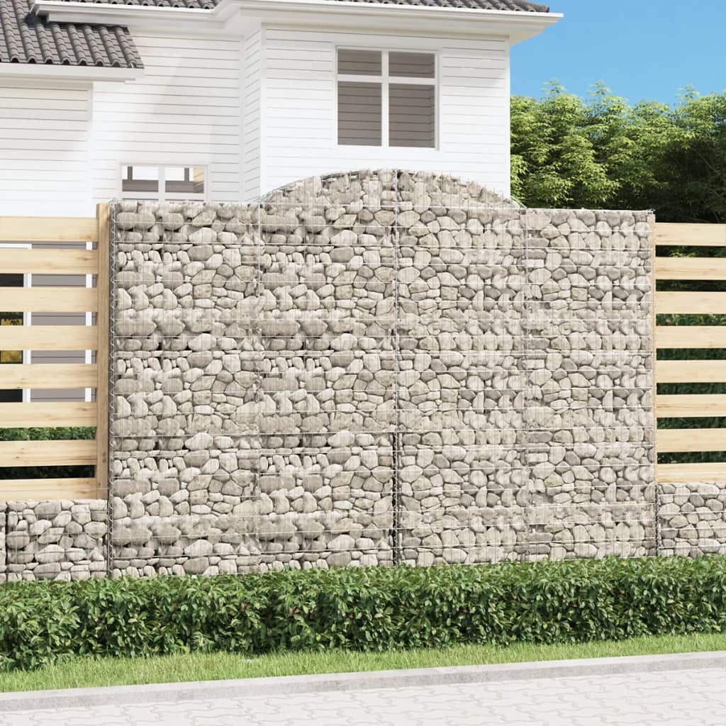 VidaXL Gabions 3 pcs courbé 300x30x220 240 cm fer