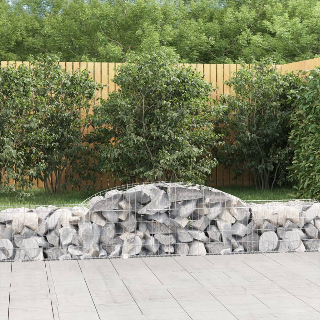 VidaXL Gabions 6 pcs courbé 300x50x40 60 cm fer galvanisé
