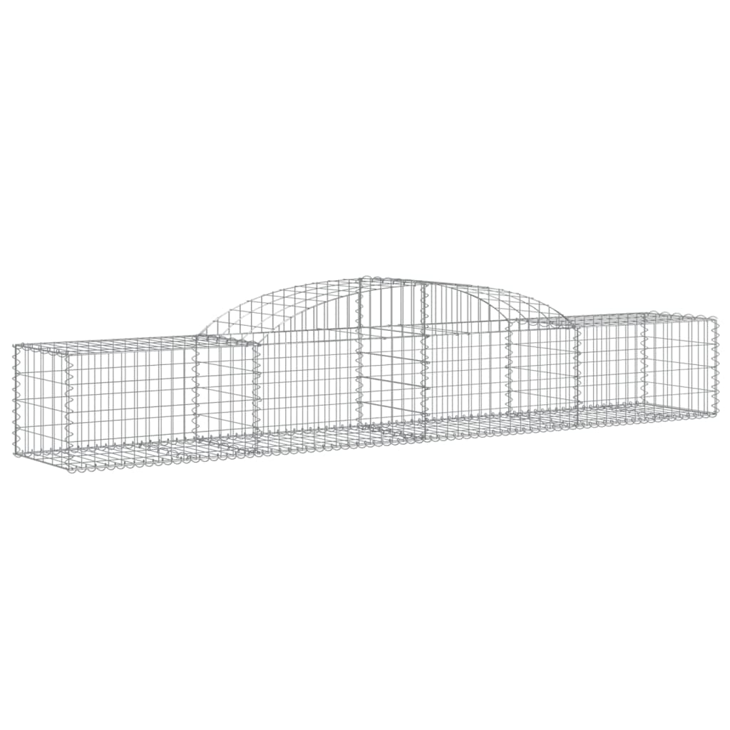 VidaXL Gabions 8 pcs courbé 300x50x40 60 cm fer galvanisé