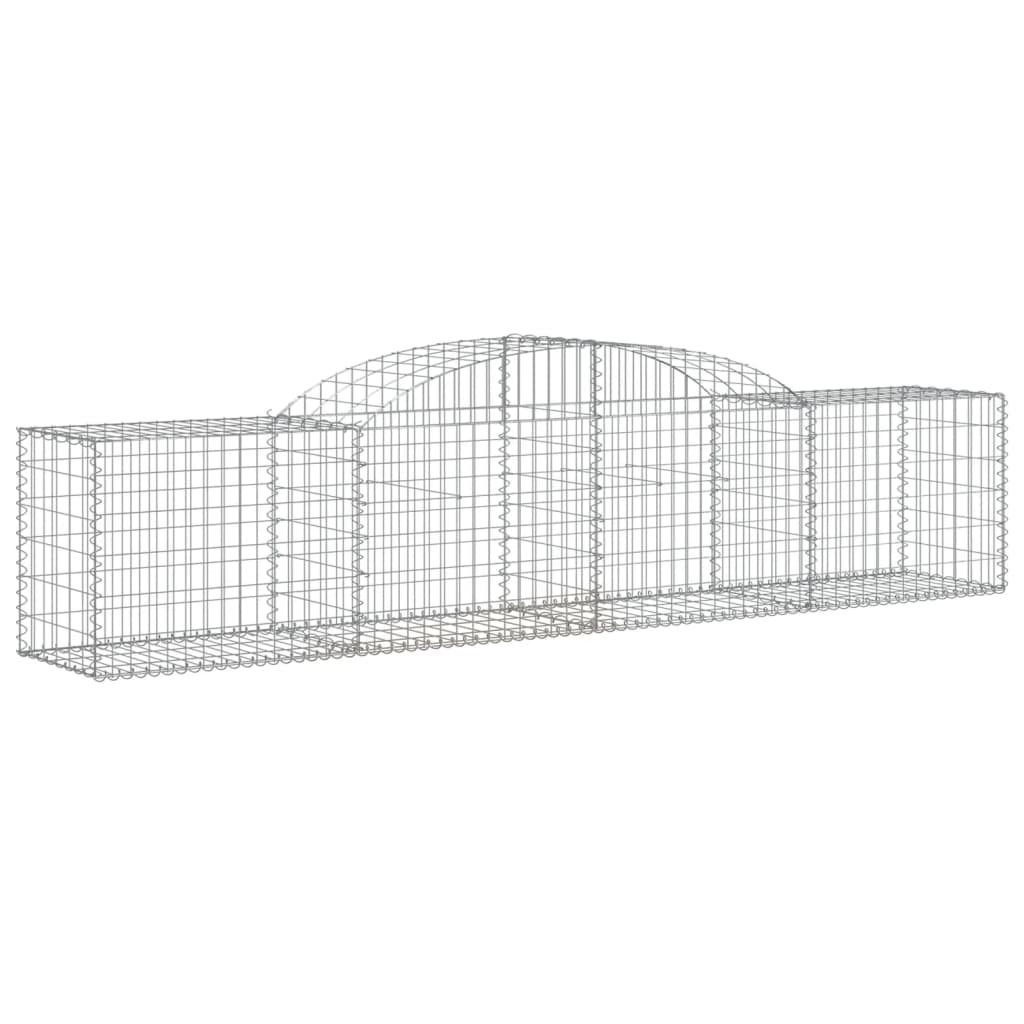 VidaXL Gabions 10 pcs courbé 300x50x60 80 cm fer galvanisé