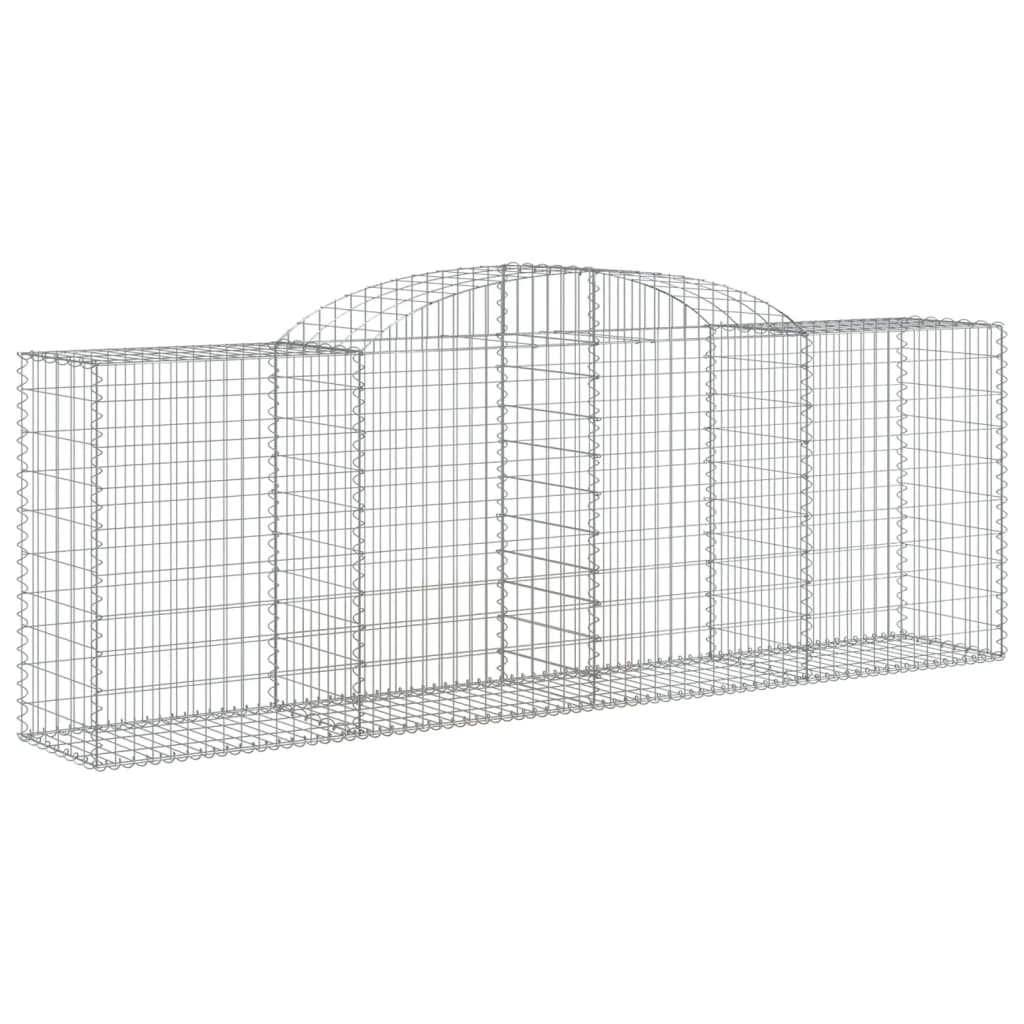 VidaXL Gabions 2 pcs courbé 300x50x80 120 cm fer