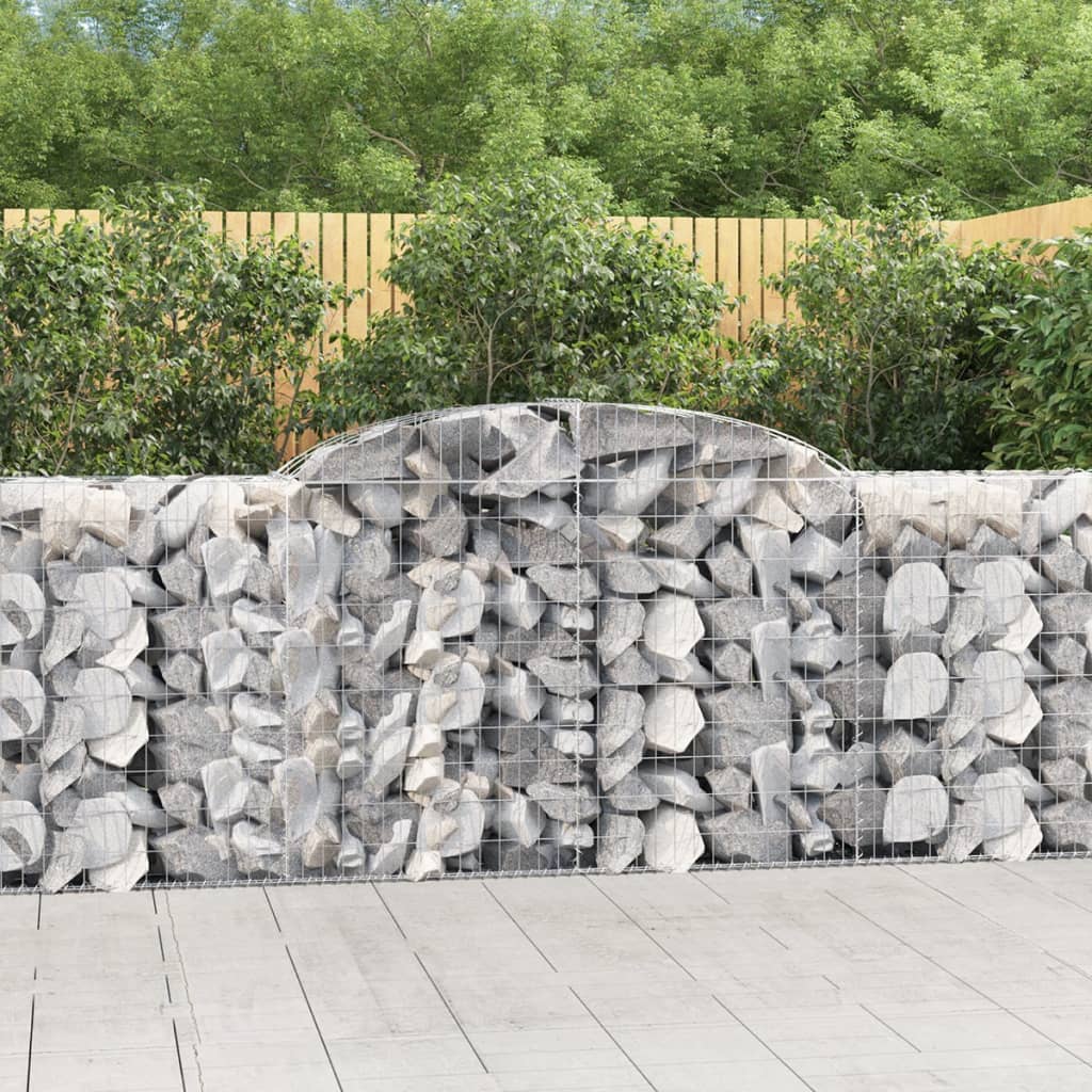 VidaXL Gabions 8 pcs courbé 300x50x100 120 cm fer