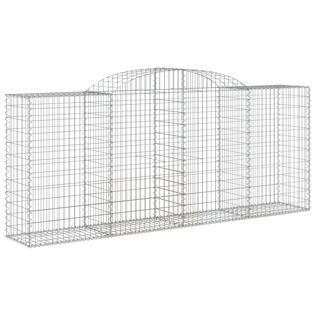 VidaXL Gabions 2 pcs courbé 300x50x120 140 cm fer