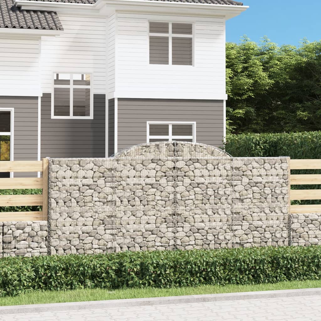VidaXL Gabions 3 pcs courbé 300x50x140 160 cm fer