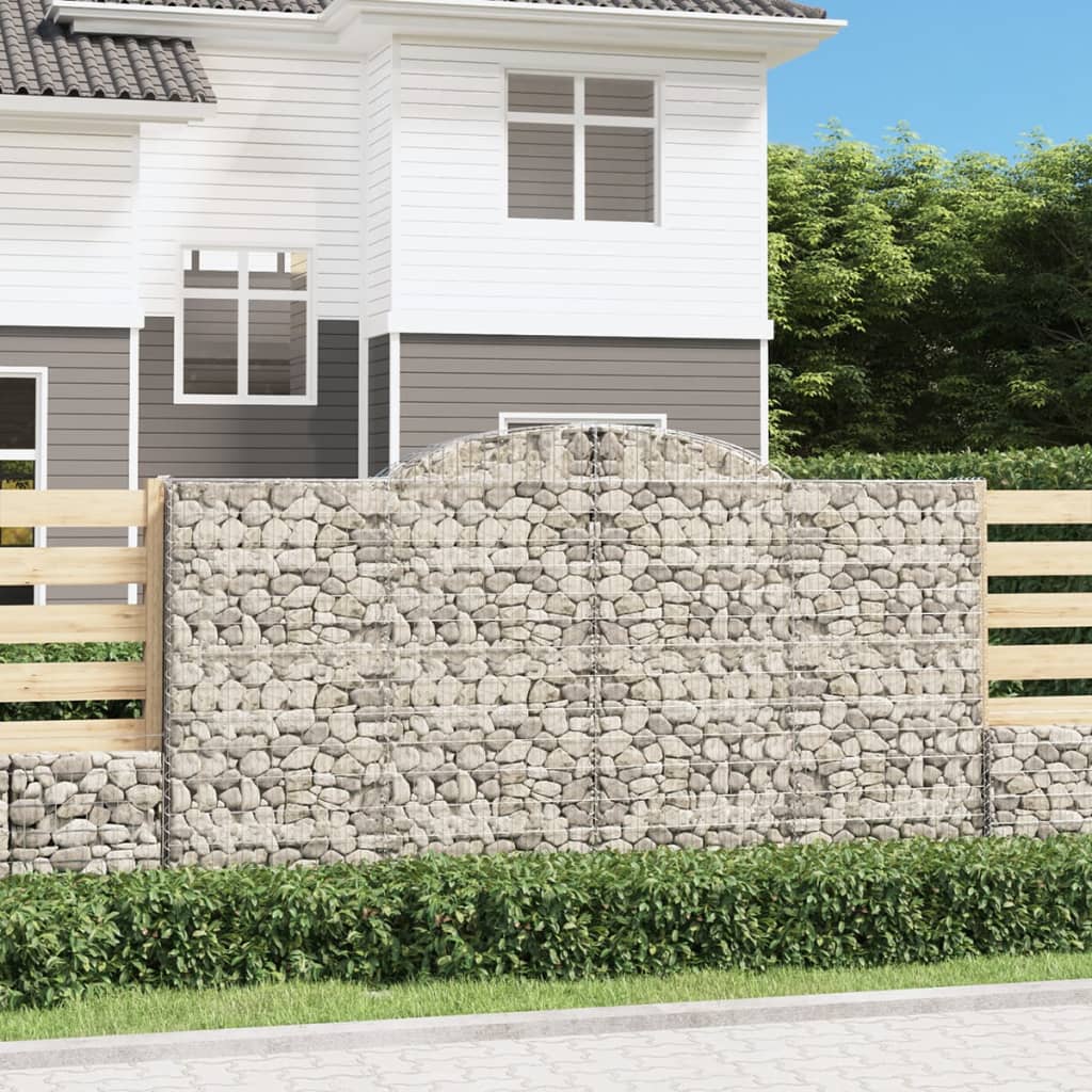 VidaXL Gabions 6 pcs courbé 300x50x160 180 cm fer