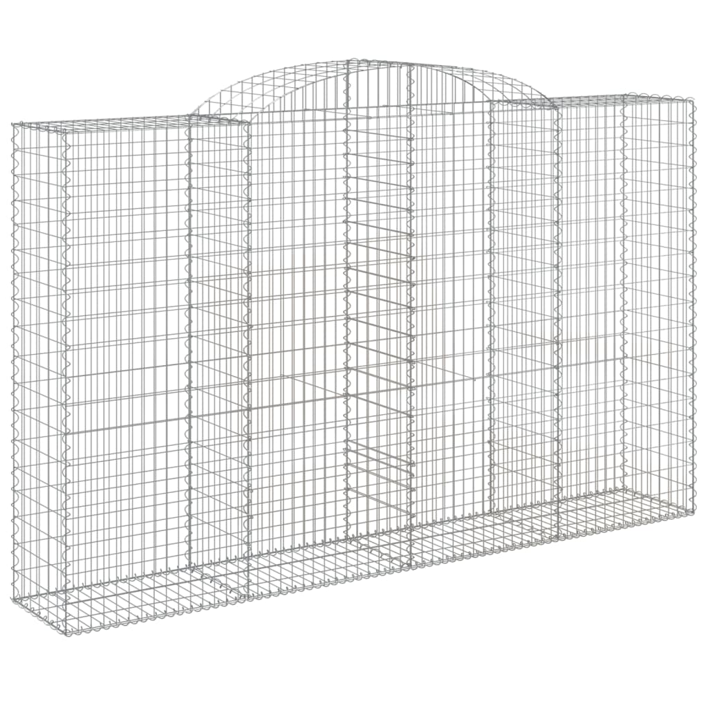 VidaXL Gabions 5 pcs courbé 300x50x180 200 cm fer