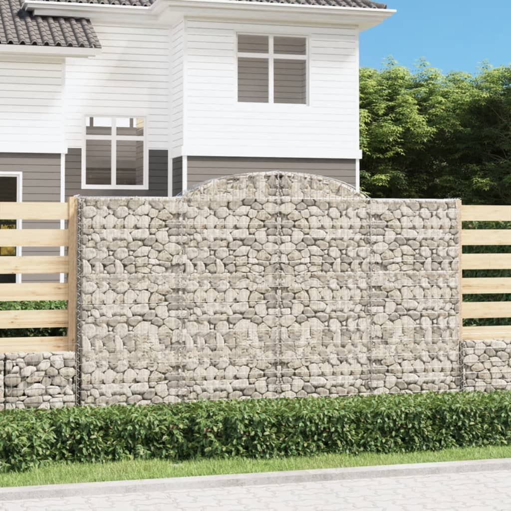 VidaXL Gabions 5 pcs courbé 300x50x180 200 cm fer