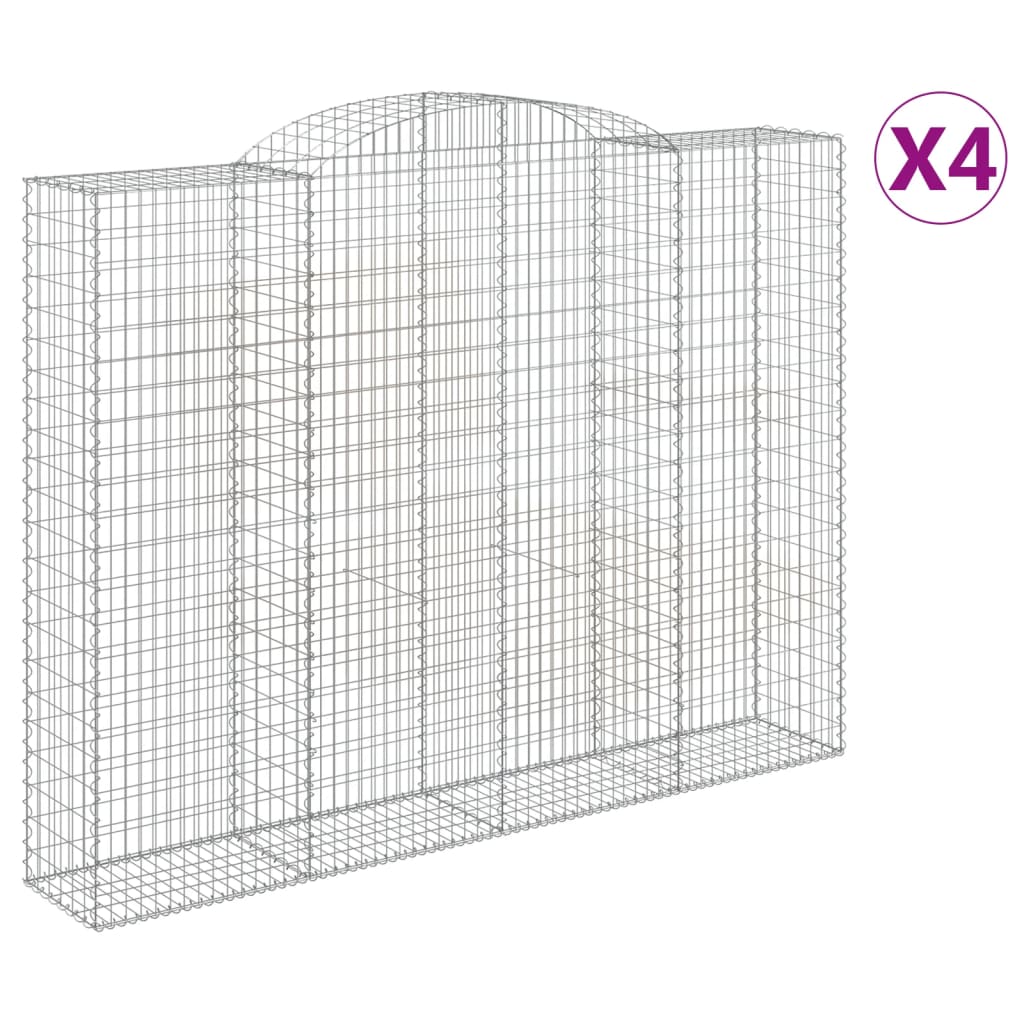 VidaXL Gabions 4 pcs courbé 300x50x220 240 cm fer