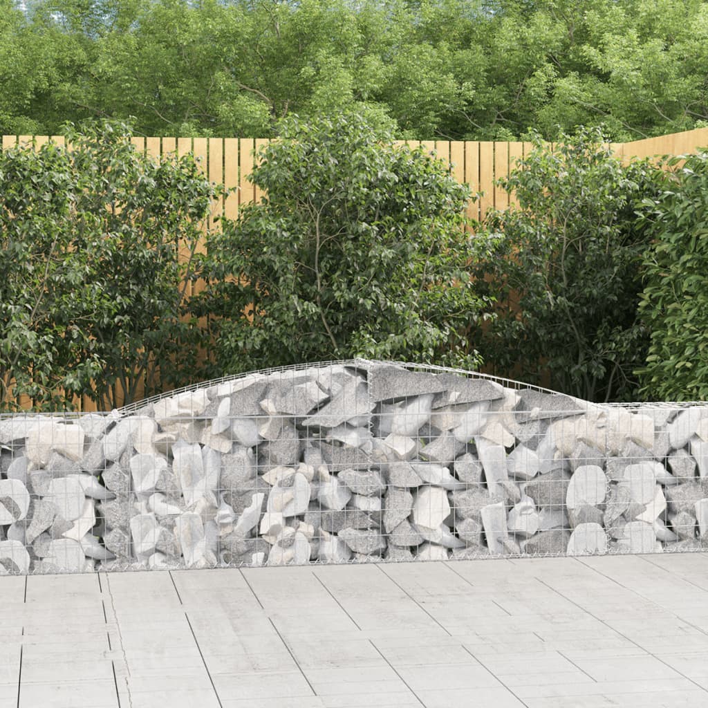 VidaXL Gabions 3 pcs courbé 400x30x60 80 cm fer