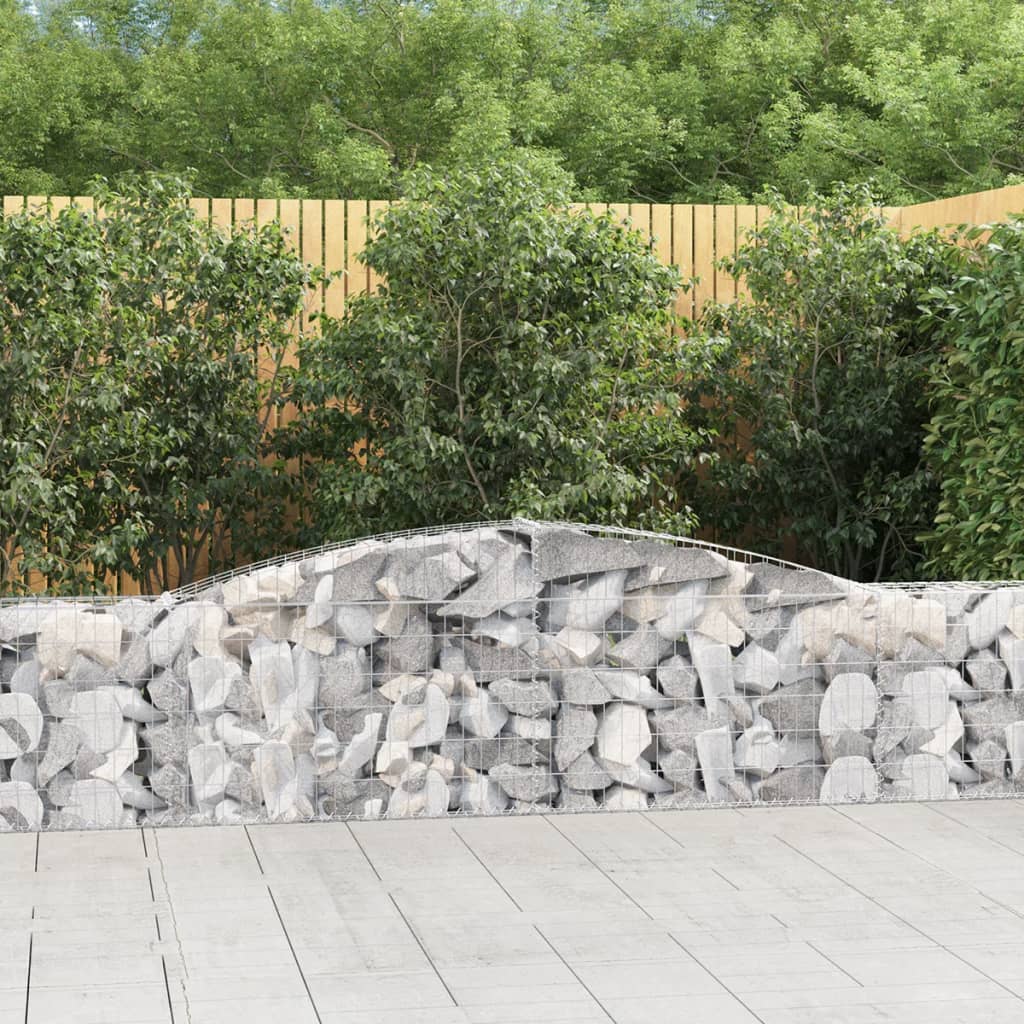 VidaXL Gabions 6 pcs courbé 400x30x60 80 cm fer