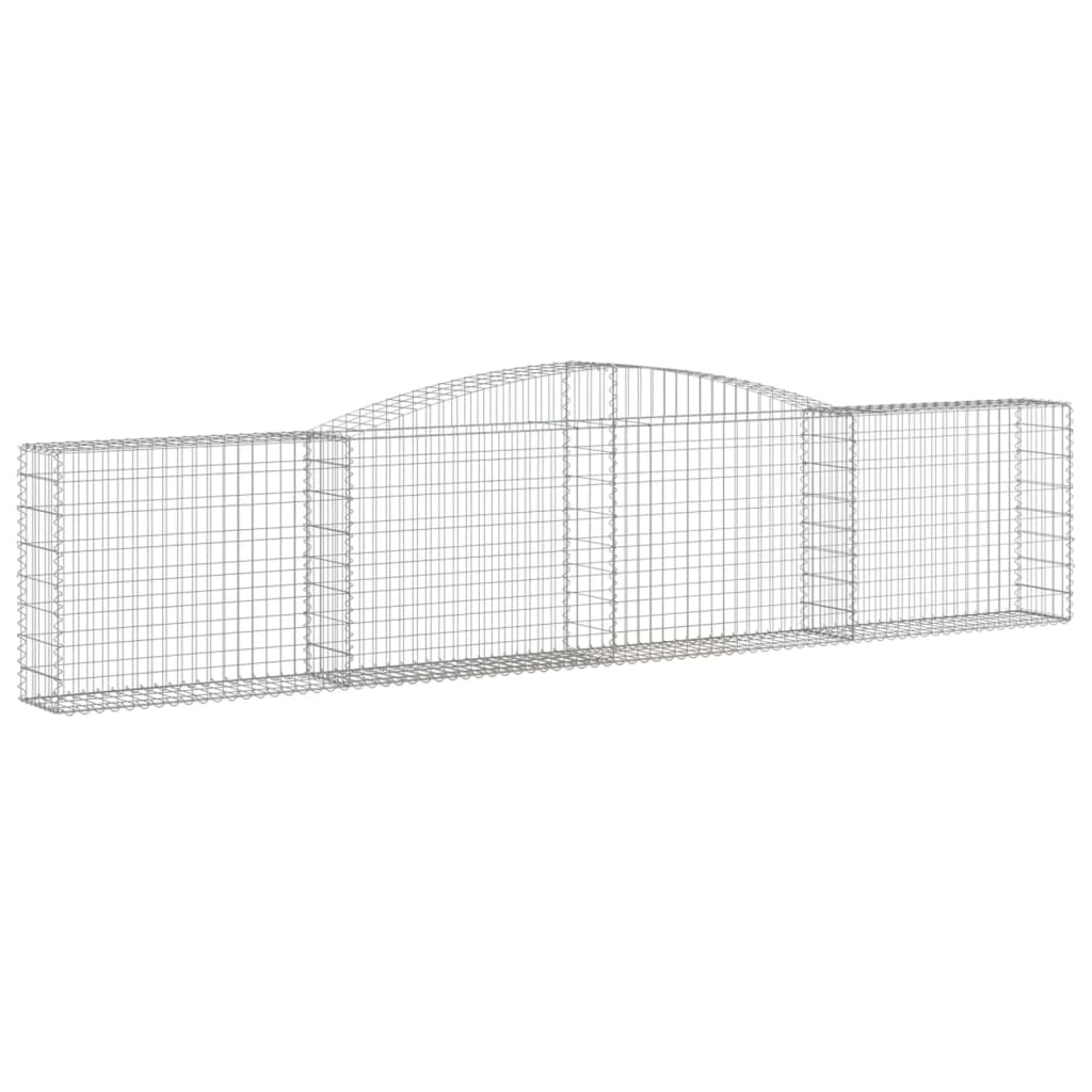 VidaXL Gabions 4 pcs courbé 400x30x80 100 cm fer