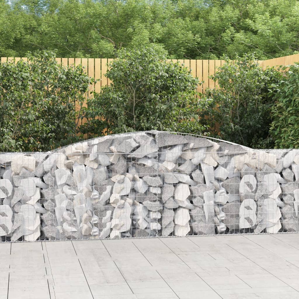 VidaXL Gabions 8 pcs courbé 400x30x80 100 cm fer