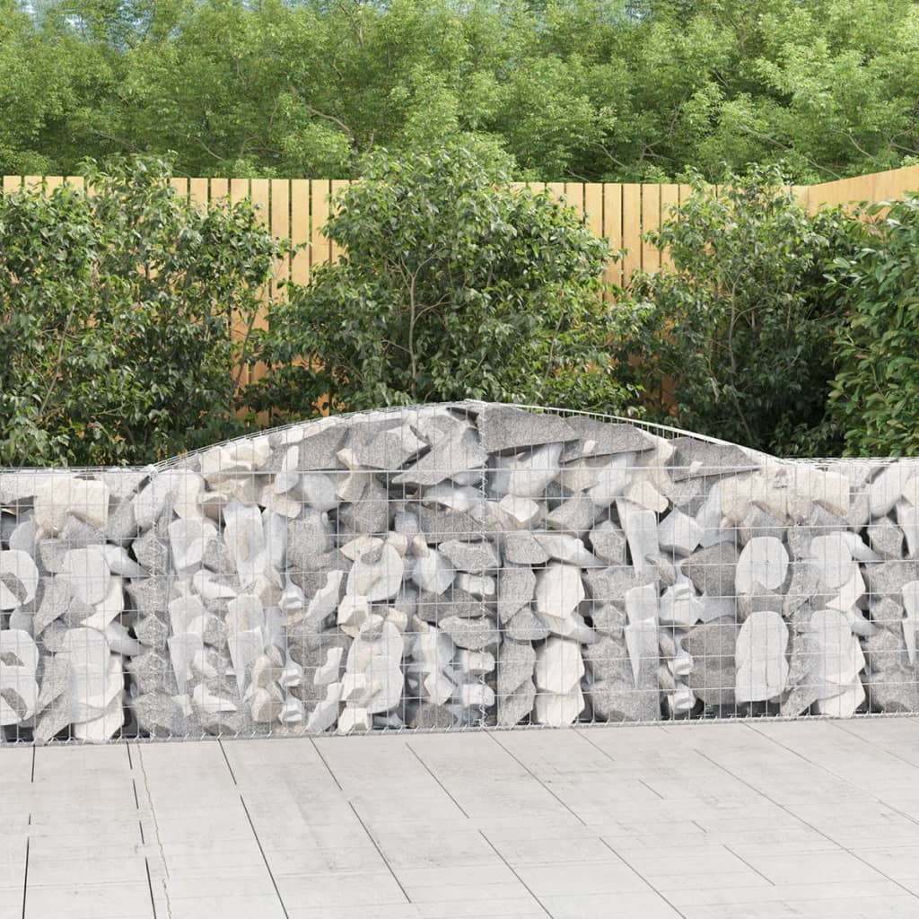 VidaXL Gabions 3 pcs courbé 400x30x100 120 cm fer