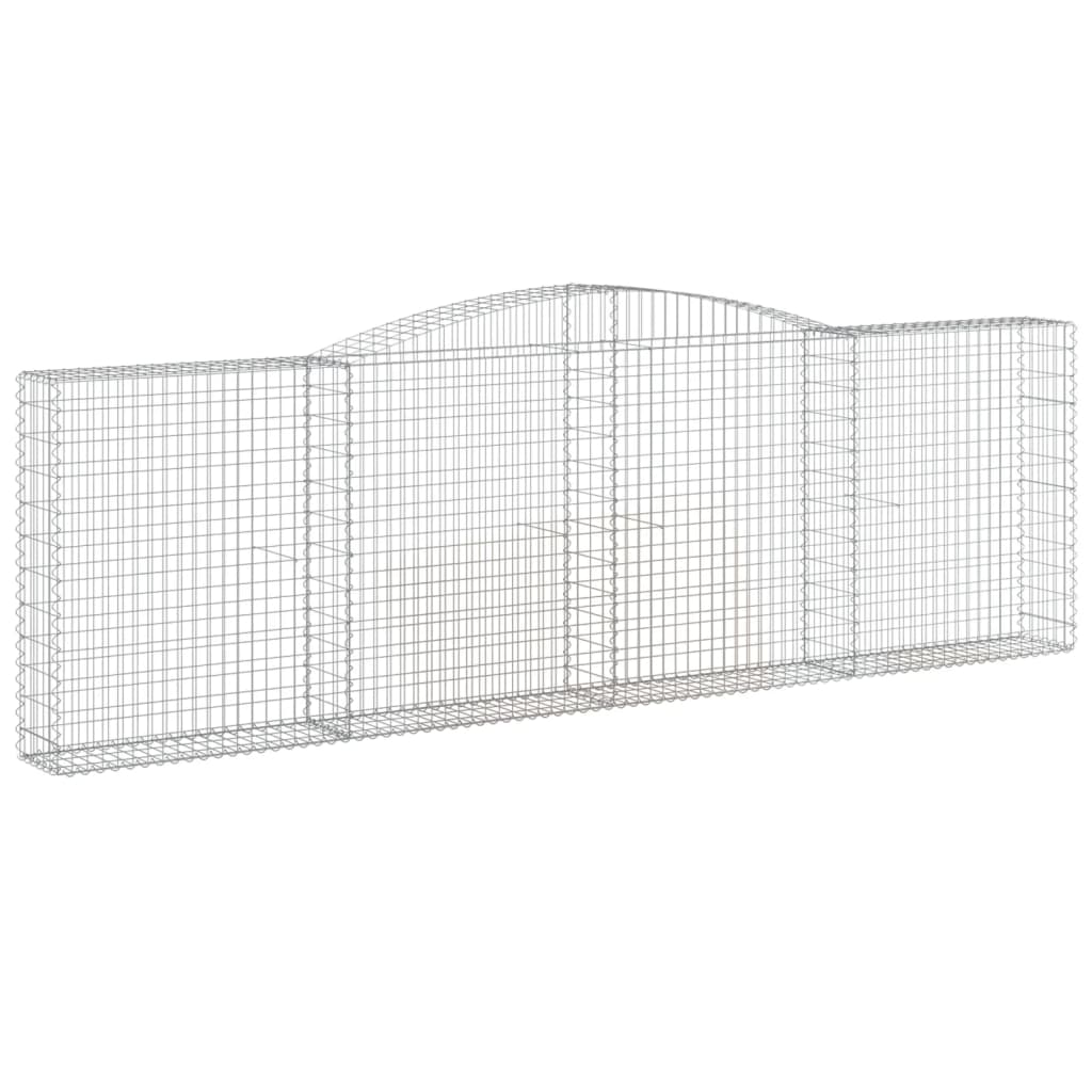 VidaXL Gabions 2 pcs courbé 400x30x120 140 cm fer