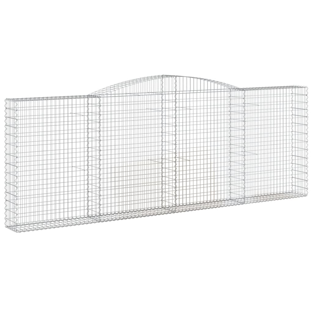 VidaXL Gabions 2 pcs courbé 400x30x140 160 cm fer