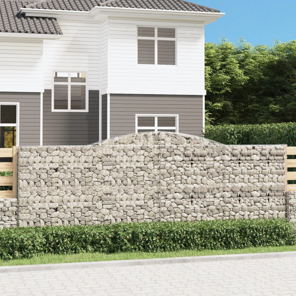 VidaXL Gabions 3 pcs courbé 400x30x140 160 cm fer