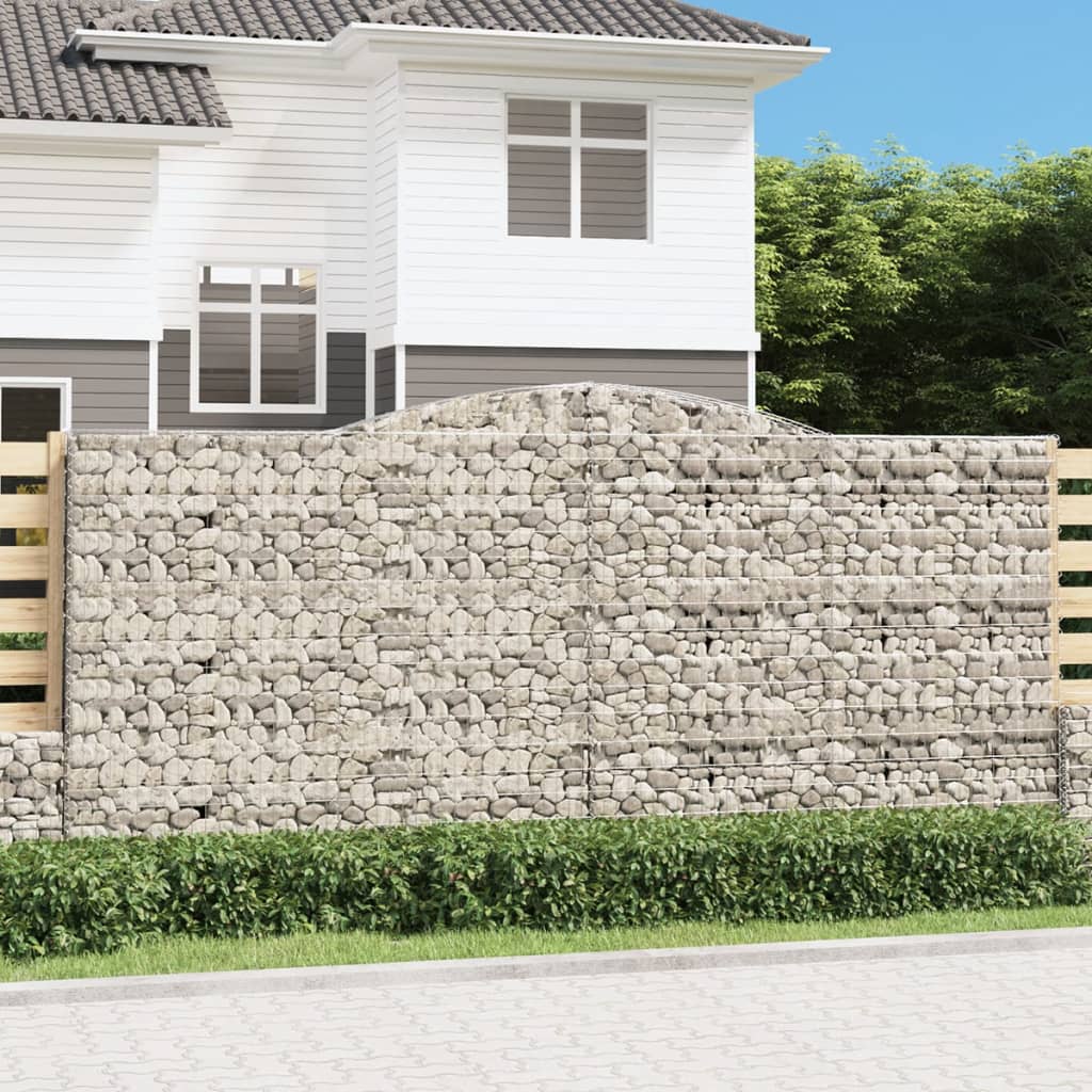 VidaXL Gabions 5 pcs courbé 400x30x180 200 cm fer