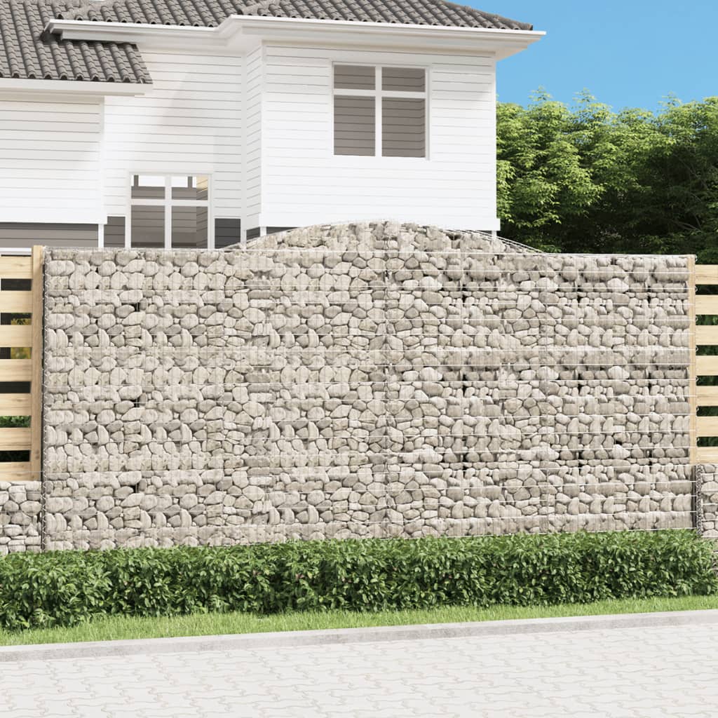 VidaXL Gabions 4 pcs courbé 400x30x200 220 cm fer