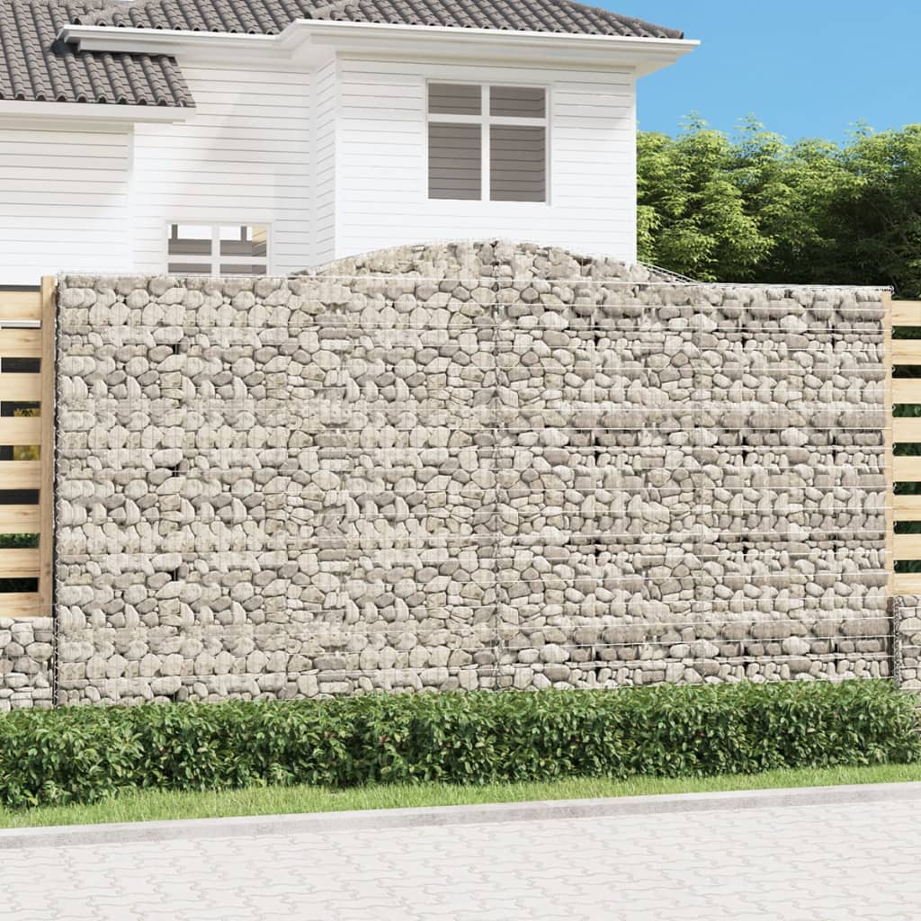 VidaXL Gabions 4 pcs courbé 400x30x220 240 cm fer