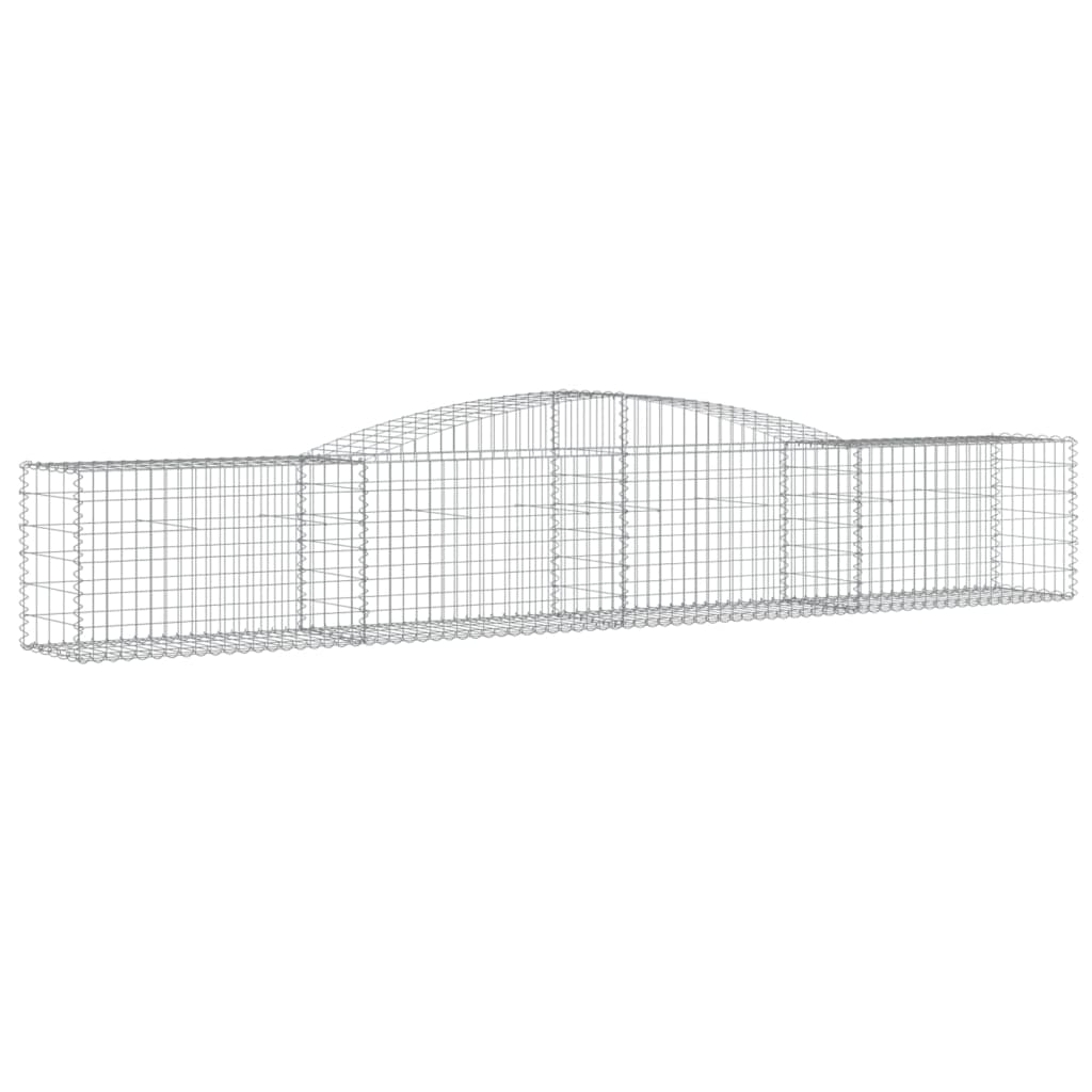 VidaXL Gabions 10 pcs courbé 400x50x60 80 cm fer galvanisé