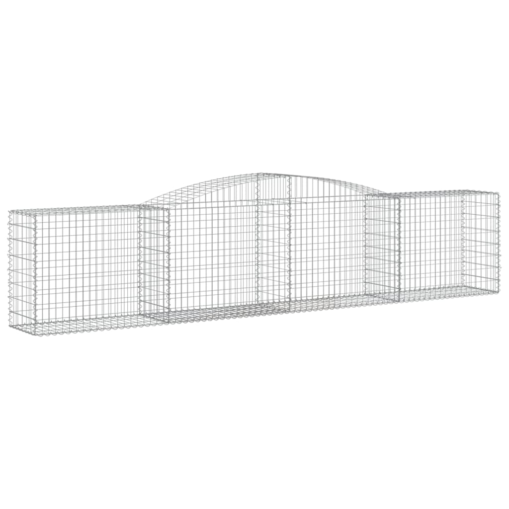 VidaXL Gabions 4 pcs courbé 400x50x80 100 cm fer galvanisé