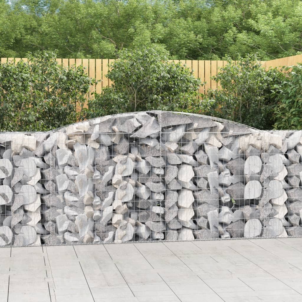 VidaXL Gabions 4 pcs courbé 400x50x100 120 cm fer
