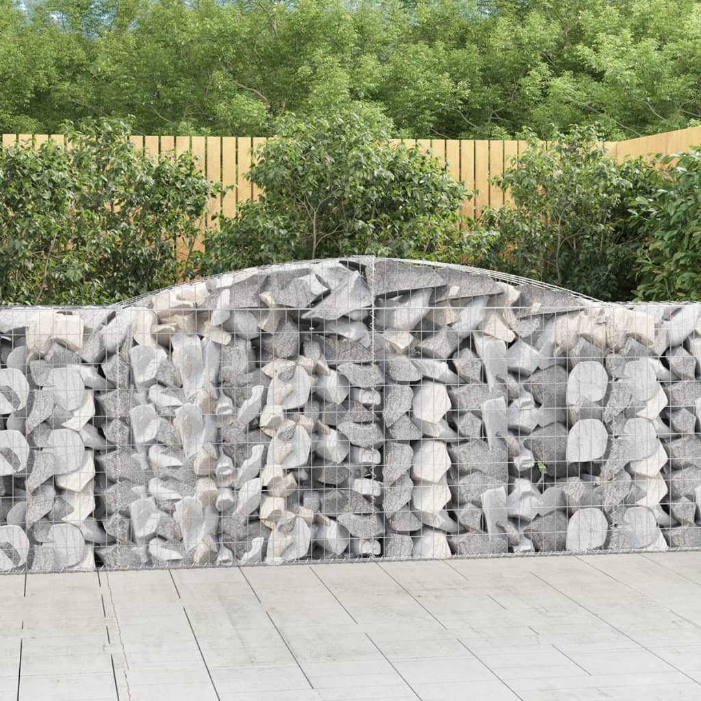 VidaXL Gabions 5 pcs courbé 400x50x100 120 cm fer