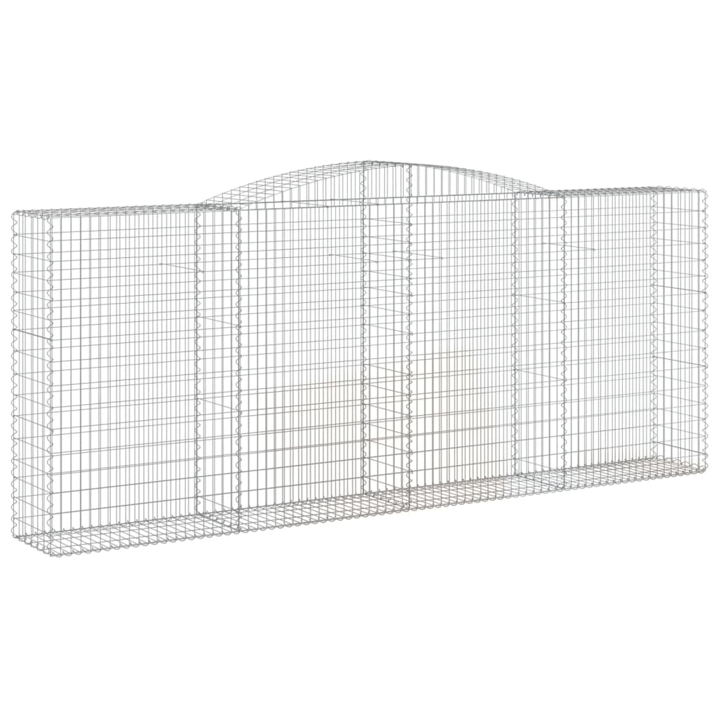 VidaXL Gabions 2 pcs courbé 400x50x160 180 cm fer