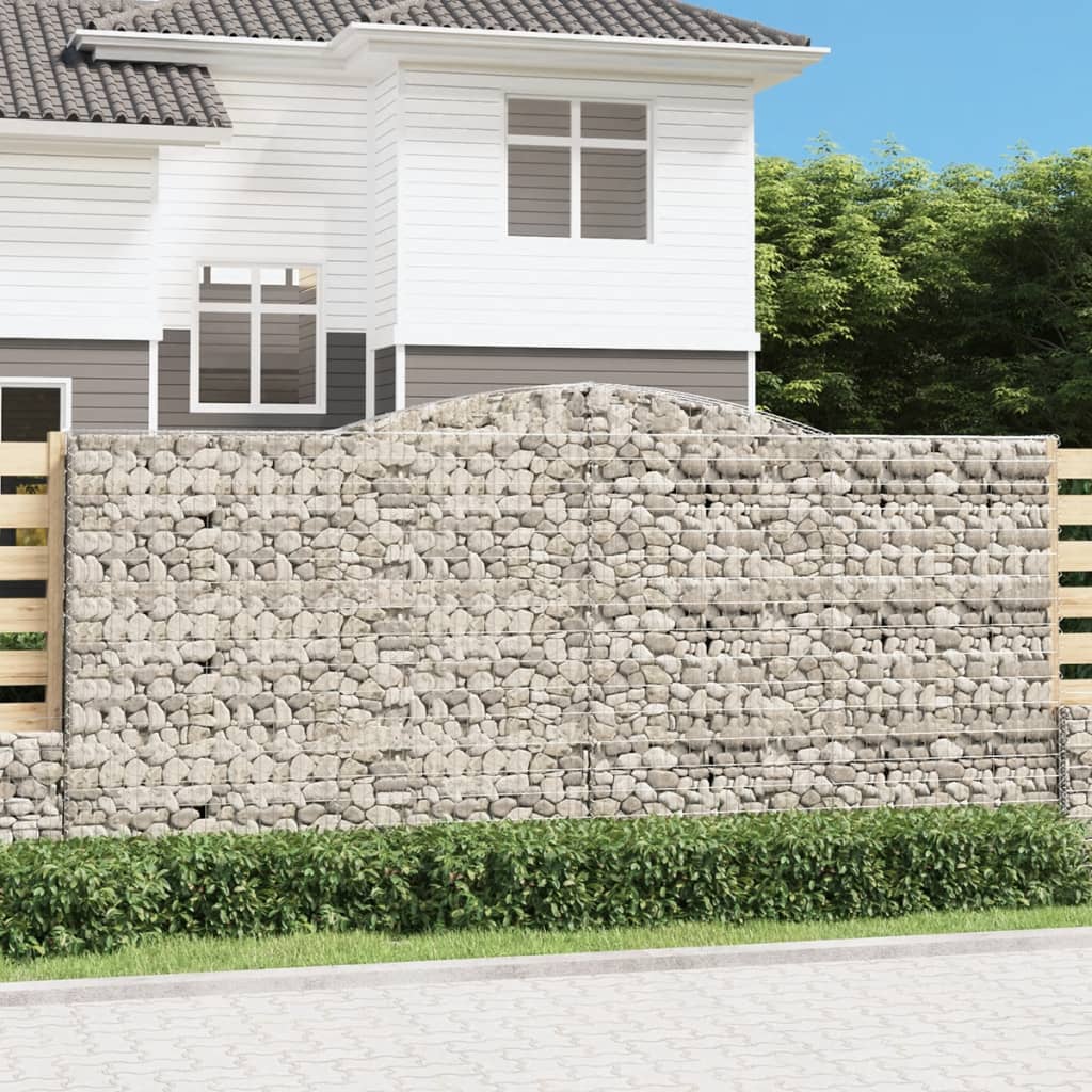 VidaXL Gabions 3 pcs courbé 400x50x180 200 cm fer