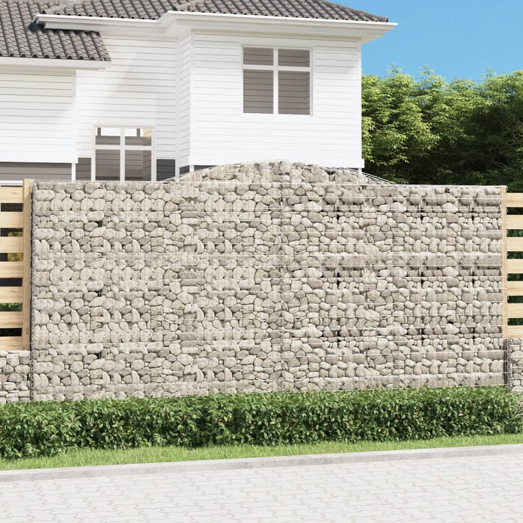 VidaXL Gabions 4 pcs courbé 400x50x200 220 cm fer