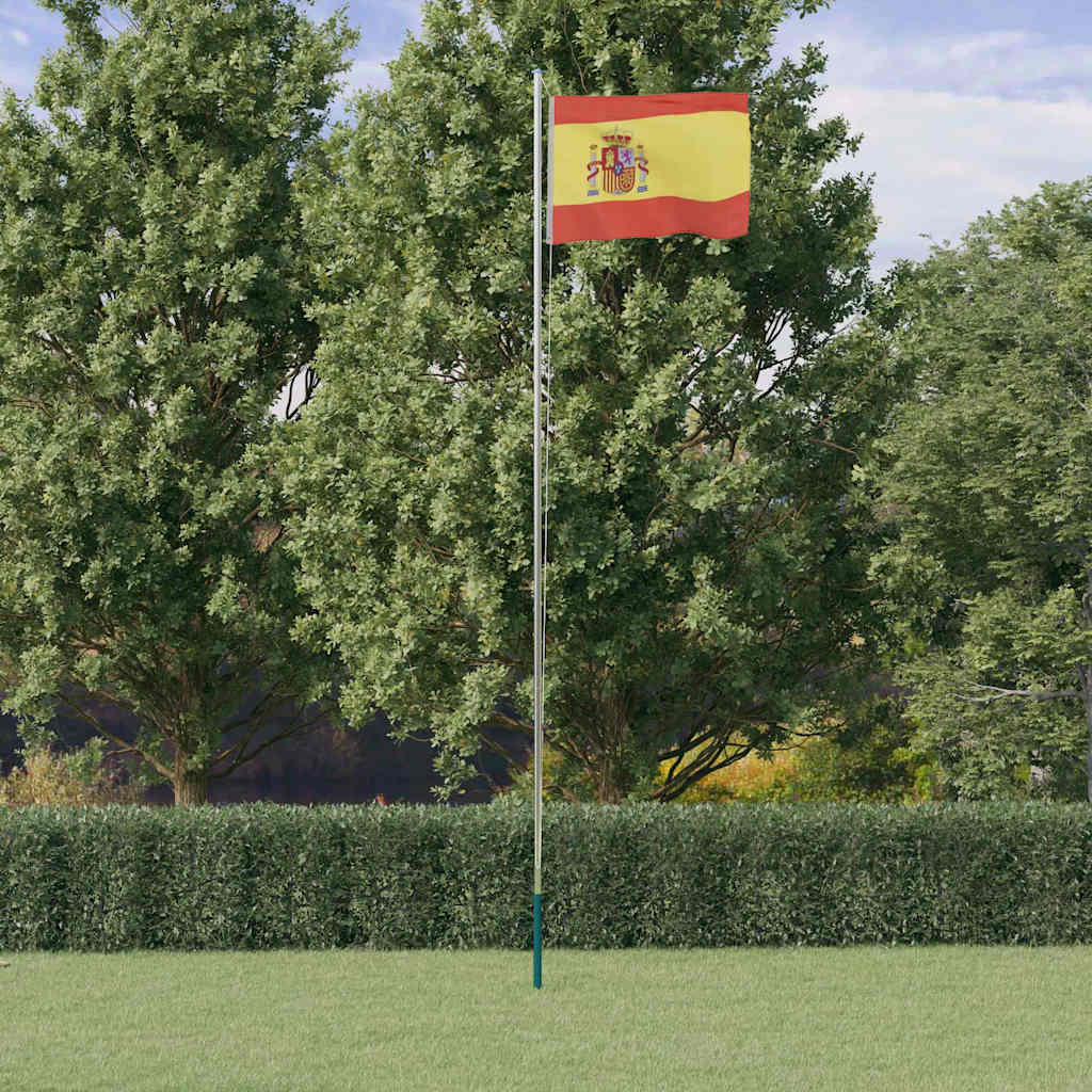 VidaXL Drapeau avec mât Espagne 6,23 m aluminium