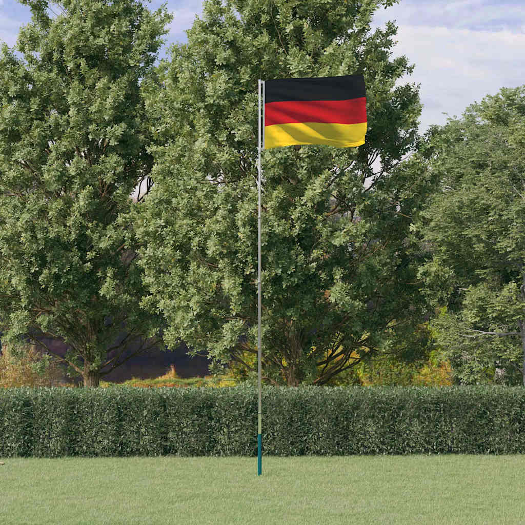 VidaXL Drapeau avec mât Allemagne 5,55 m aluminium