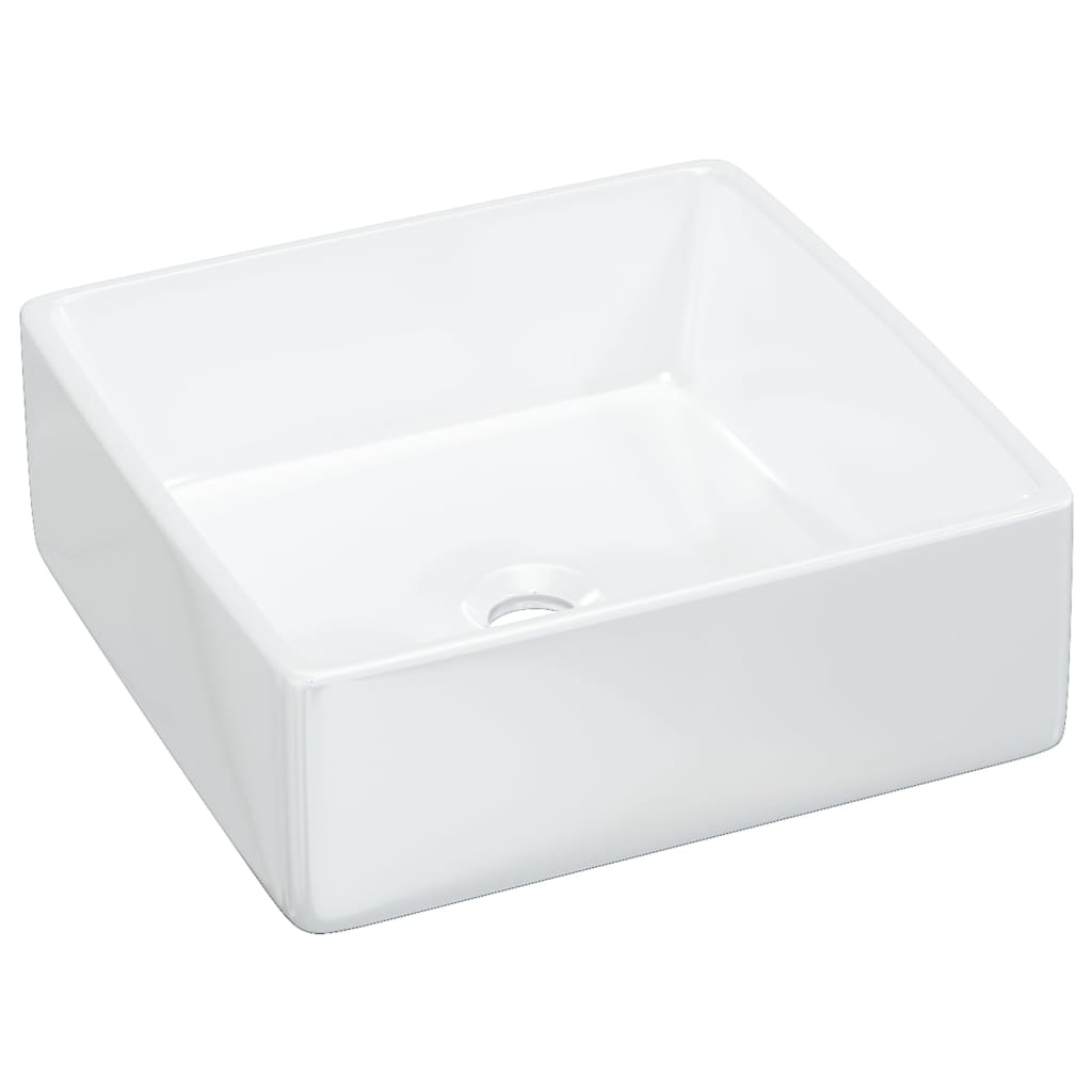 Vidaxx lavabo 37x37x13 cm carré en céramique blanc