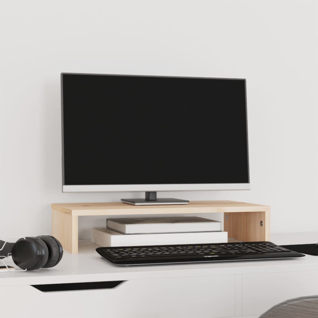 Vidaxxl support pour écran 50x27x10 cm bois de pin massif