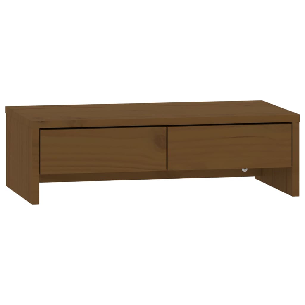 Vidaxxl support pour écran 50x27x15 cm pin massif marron miel