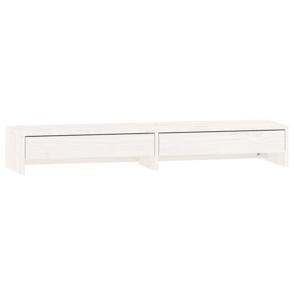 Vidaxx support pour moniteur 100x27x15 cm bois de pin massif blanc