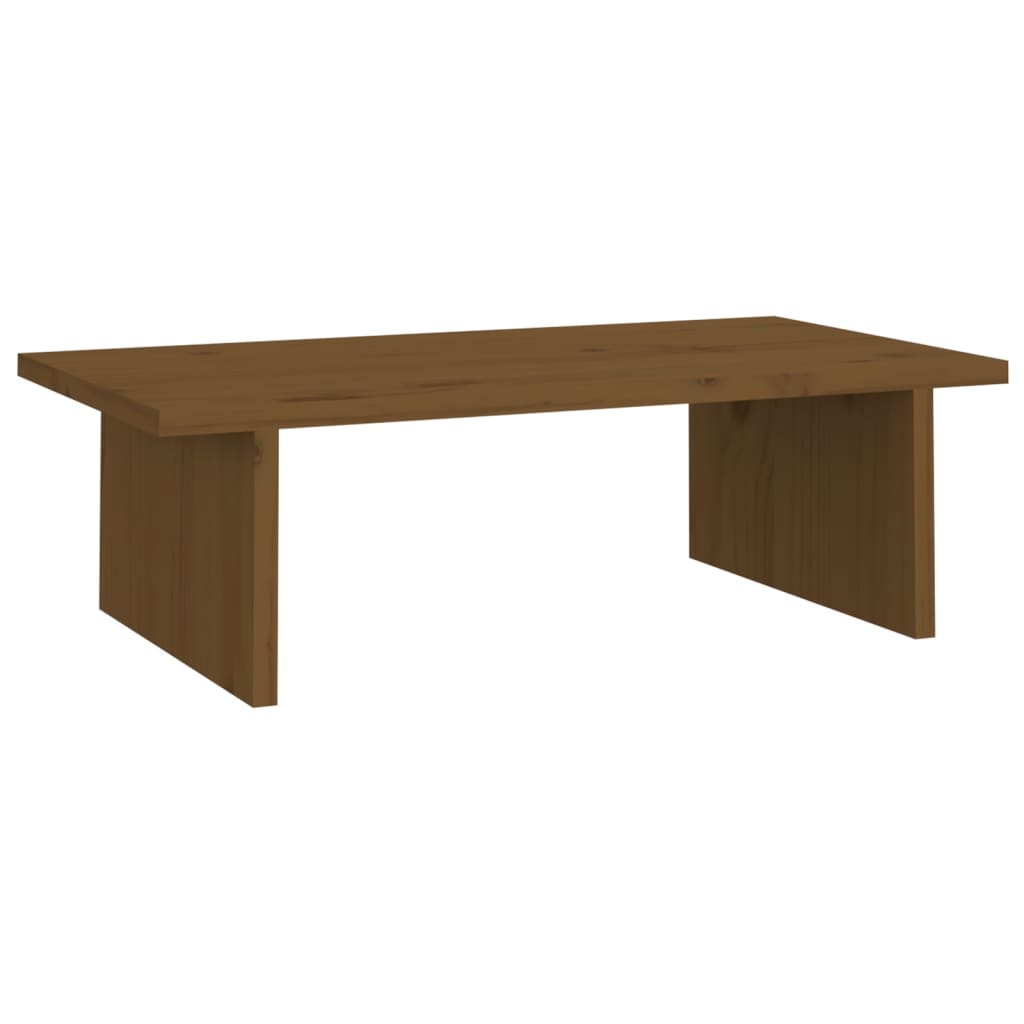 VidaXL Support pour moniteur 50x27x15 cm bois de pin massif marron miel