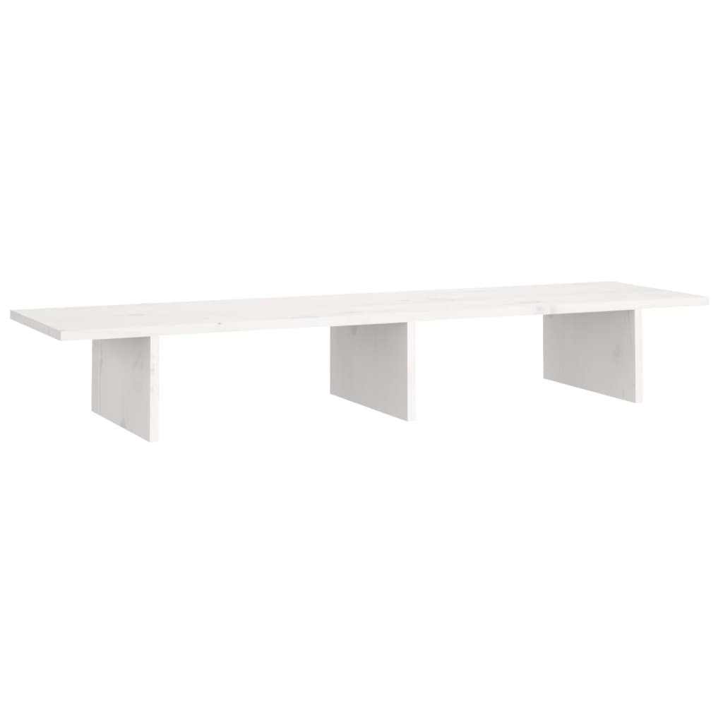 Vidaxx support pour moniteur 100x27x15 cm bois de pin massif blanc