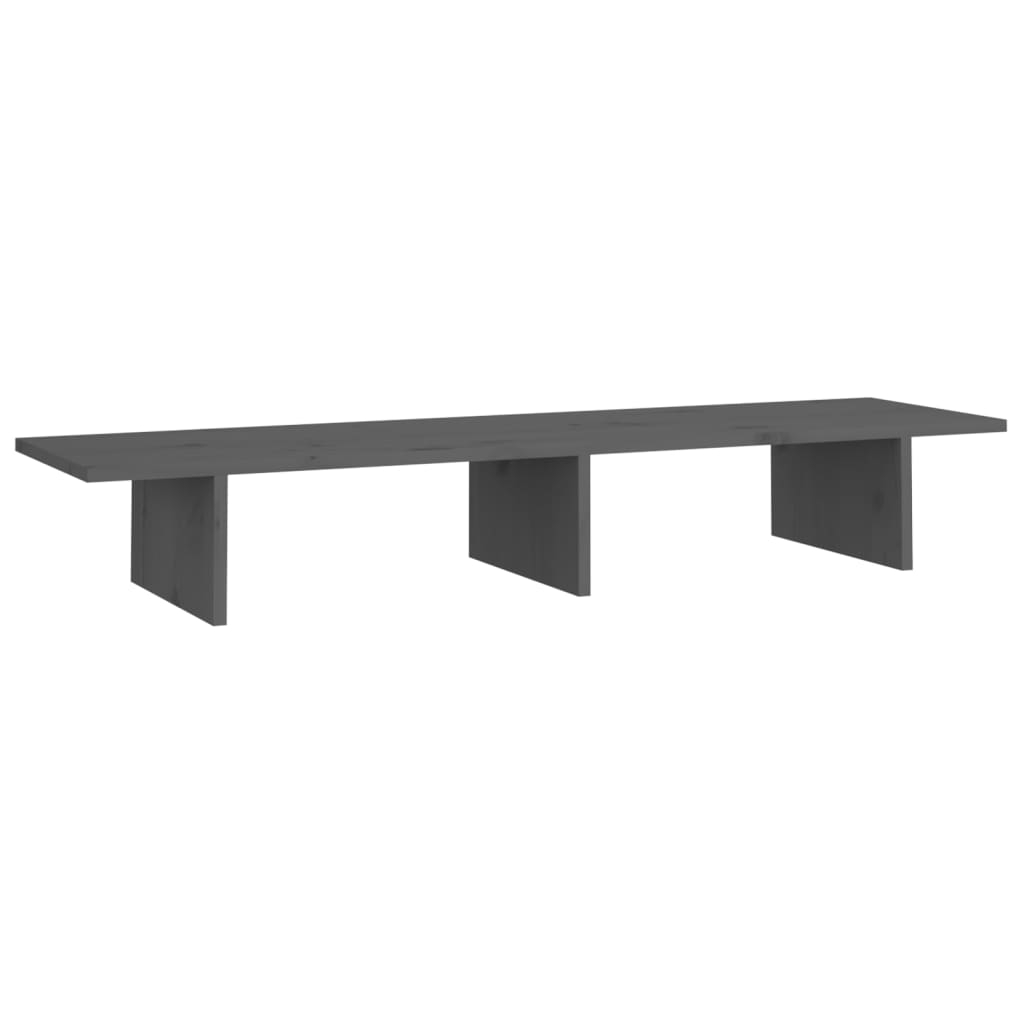 Vidaxx support pour moniteur 100x27x15 cm bois de pin massif gris