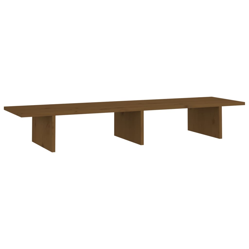 Vidaxxl support pour écran 100x27x15 cm bois de pin massif marron miel