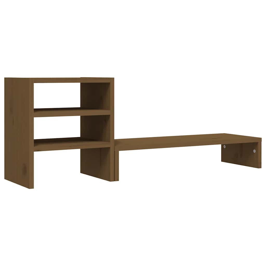 Vidaxxl support pour écran 81x20x30 cm pin massif marron miel