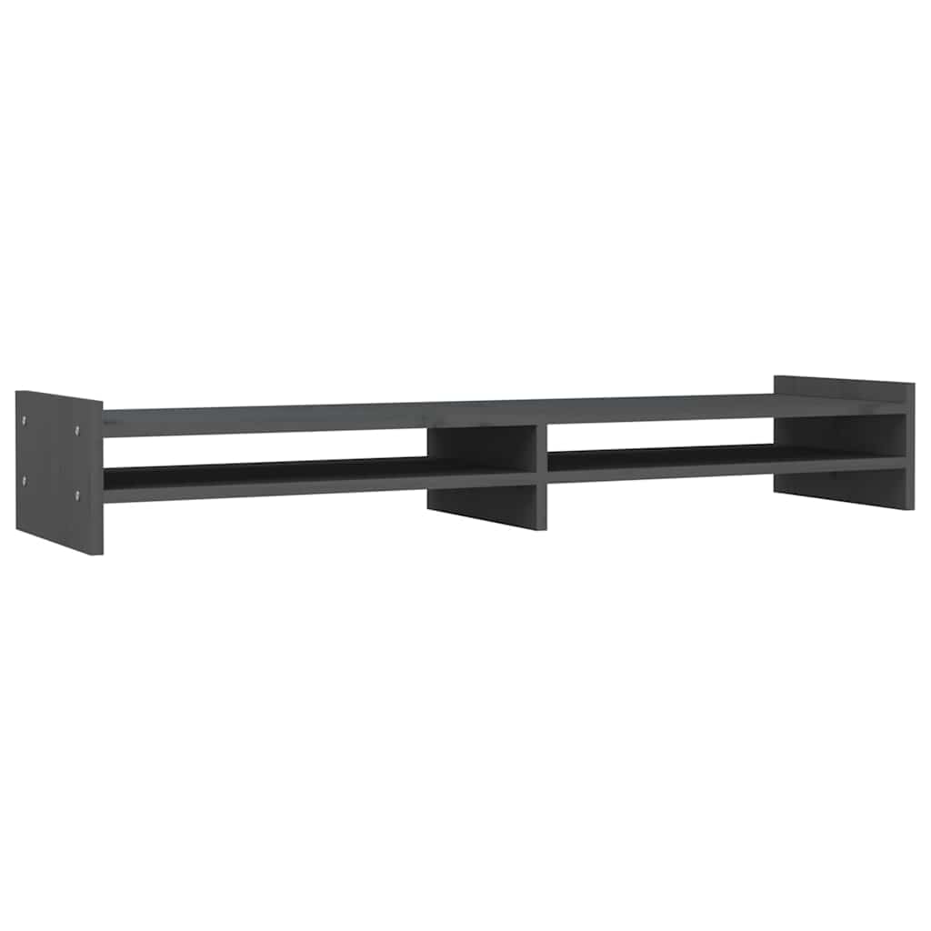 Vidaxx support pour moniteur 100x27x15 cm bois de pin massif gris