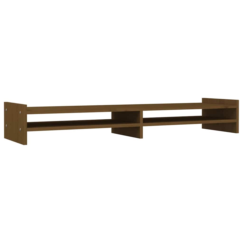 Vidaxxl support pour écran 100x27x15 cm bois de pin massif marron miel