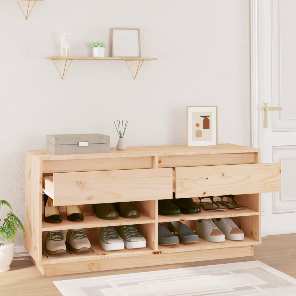 Vidaxx armoire à chaussures 110x34x52 cm bois de pin massif