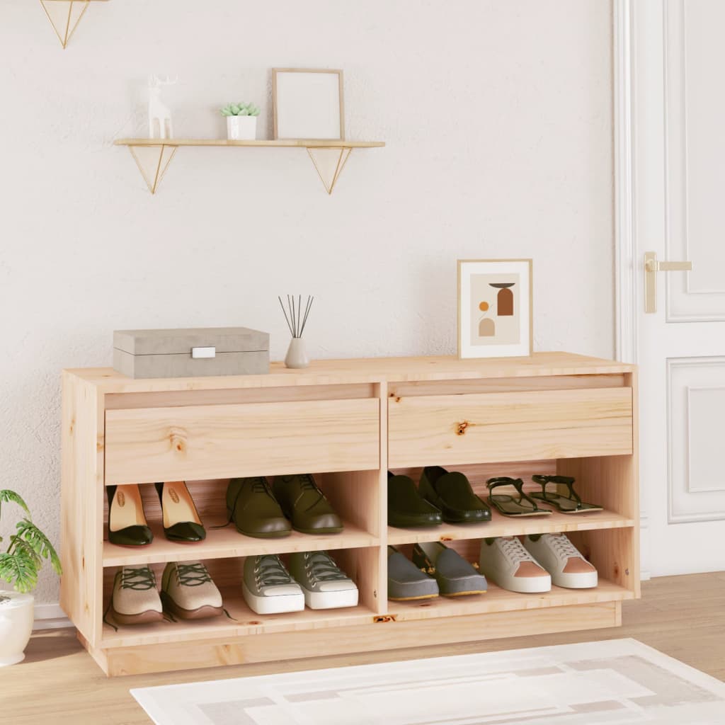 Vidaxx armoire à chaussures 110x34x52 cm bois de pin massif
