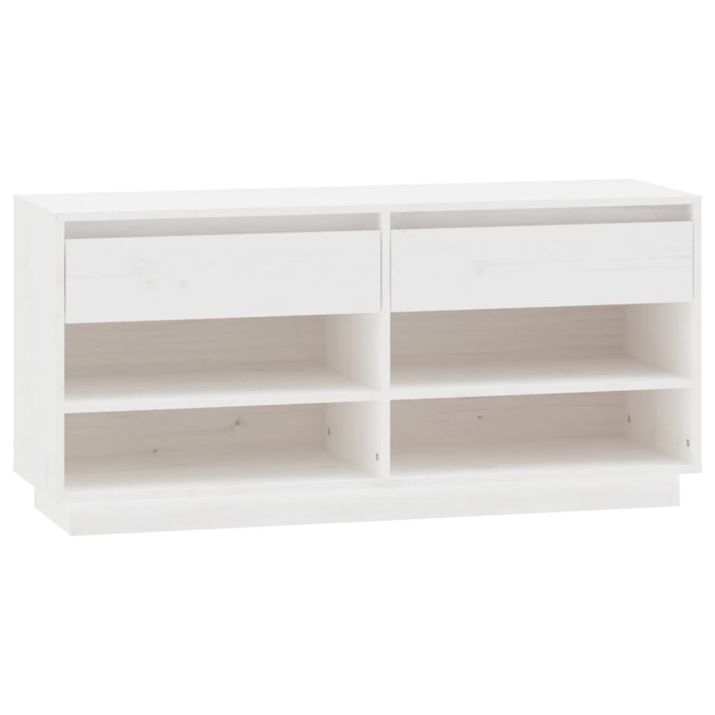 Vidaxx armoire à chaussures 110x34x52 cm bois de pin massif blanc