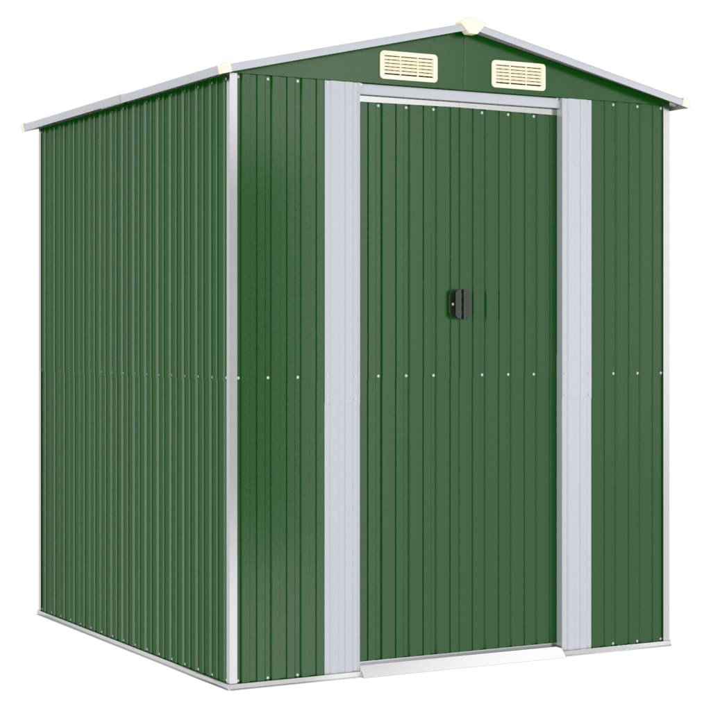 VidaXL Abri de jardin 192x191x223 cm acier galvanisé vert
