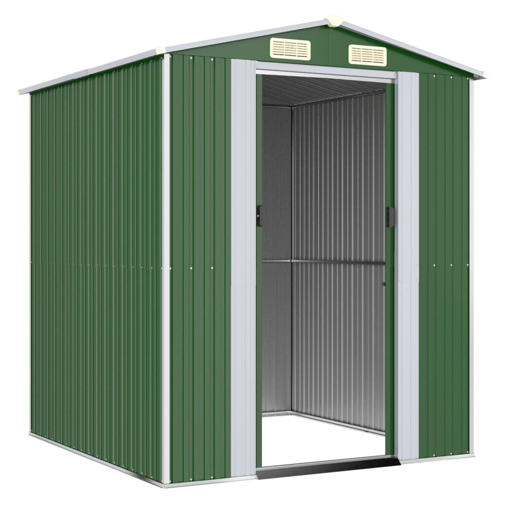 VidaXL Abri de jardin 192x191x223 cm acier galvanisé vert